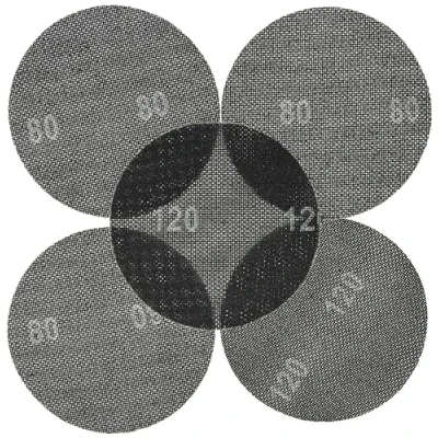 Imagen de kwb by Einhell Juego de 5 piezas papel lija (180 mm diámetro, 3 x P80 y 2 P120, con microvelcro, apto para sistema trabajo pared TE DW 180)