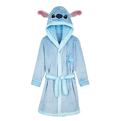 Imagen de Disney Bata Casa Niño de Forro Polar con Mickey y Minnie Mouse Stitch Tiger Rey León 18 Meses 14 Años (Azul, 11 12 años)