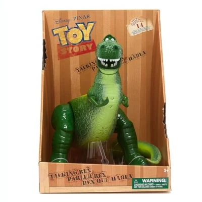 Imagen de Disney Store Official, Toy Story de Pixar, Rex, Figura acción interactiva parlante, 34cm, Juguete Tyrannosaurus Rex y más 15 Frases en inglés, interactúa con Personajes, para Mayores 3 años