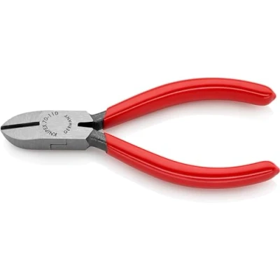 Imagen de Knipex Alicate de corte diagonal negro atramentado, recubiertos plástico 110 mm (cartulina autoservicio/blíster) 70 01 SB