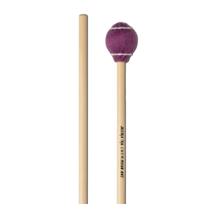 Imagen de Vic FIrth Maza de Marimba serie Corpsmaster® Signature M267 Ian Grom Hilo Medio Duro color blanco/morado