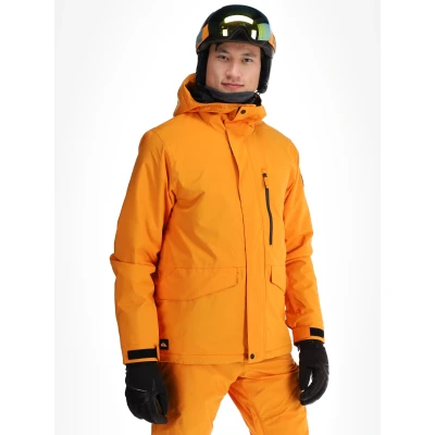 Imagen de Quiksilver Mission Solid Chaqueta de snowboard, Hombre, Talla: Large, Orange pepper