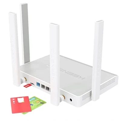Imagen de Keenetic Hero 4G+ AX1800 Router de módem WiFi 6 malla con un conmutador inteligente Gigabit 4 puertos y puerto USB 3.0