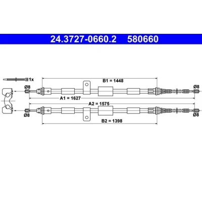 Imagen de Cable de accionamiento, freno estacionamiento ATE 24.3727 0660.2