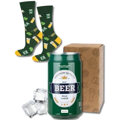 Imagen de soxo Cerveza Calcetines Hombre Divertidos Algodon Regalos Originales Regalo Hombres 40 45 Pale Lager2 1 Par