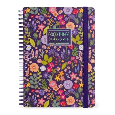 Imagen de Legami Cuaderno con espiral de rayas 7 mm, Flowers, Maxi, tamaño A4, papel certificado FSC, contiene 1 hoja adhesivos, 160 páginas, cierre elástico, 21 x 29 cm