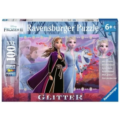 Imagen de Ravensburger 12868 Disney Frozen 2, Glitter XXL 100 piezas rompecabezas, , color/modelo surtido
