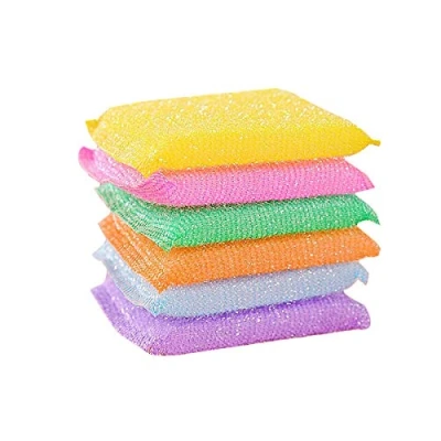 Imagen de 5pcs Multi purpose Scouring Pads by Scrub It/Non Scratch Cleaning for Pots, Pans, DIshes, Utensils &amp; Non Stick Cookware Sponge Use Kitchen, Bathroom (Random,5)