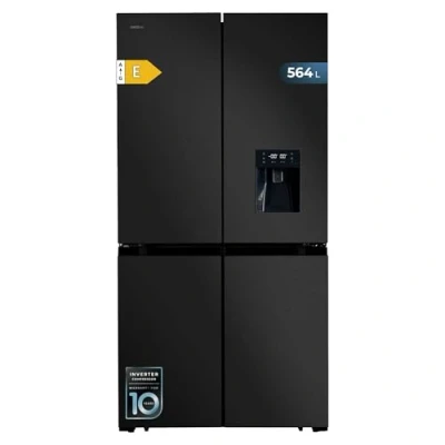 Imagen de Cecotec Frigorífico Americano 4 Puertas Dark de 560 L Bolero CoolMarket 4D 564 E. 183 cm Alto, 91 Ancho, Dispensador Agua, Bajo Consumo, Motor Inverter Plus, Total NoFrost