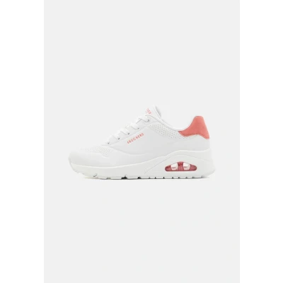Imagen de Skechers Uno, Zapatillas de Deporte Mujer, White Durabuck Coral Suede Trim, 35 EU