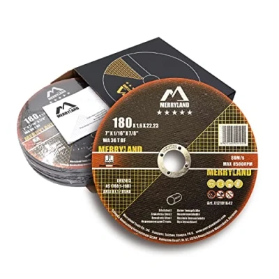 Imagen de Merryland Disco de Corte 180 Metal para Amoladora Angular, X 1,6 22,23 mm 25 Piezas, Acero INOX Hierro, Experto Line E12101642