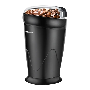 Imagen de Aigostar Molinillo de Café Eléctrico, Molino Cafe Cereales con Cuchillas Acero Inoxidable, Capacidad 60gr Cepillo para Limpieza, Tapa Transparente, Libre BPA, Negro