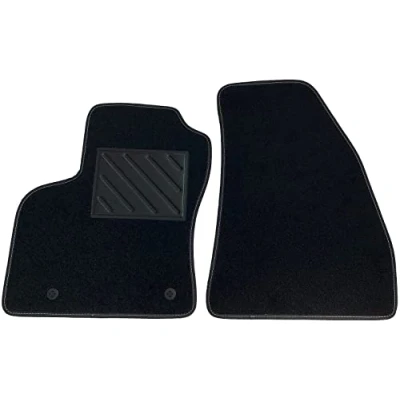 Imagen de MTC, Alfombrillas para Fiat Fiorino Van, Nemo Bipper Van Desde 2007 a Medida, Antideslizantes, talonera de Goma Reforzada y Botones fijación, Negro