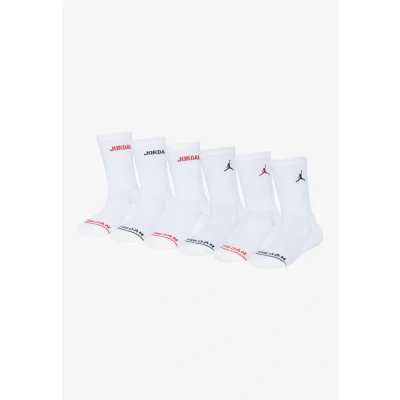 Imagen de Jordan Legend CREW 6 PACK Calcetines de deporte para niños, Talla: 23.5 27, White