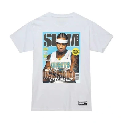 Imagen de Mitchell &amp; Ness NBA Denver Nuggets Carmelo Anthony SLAM Cover TEE Equipación de clubes, Hombre, Talla: XL, White