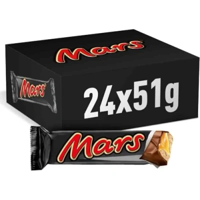 Imagen de Mars Chocolatina de deliciosa crema turrón y caramelo recubiertos del más fino Chocolate con Leche (24 x 51g)