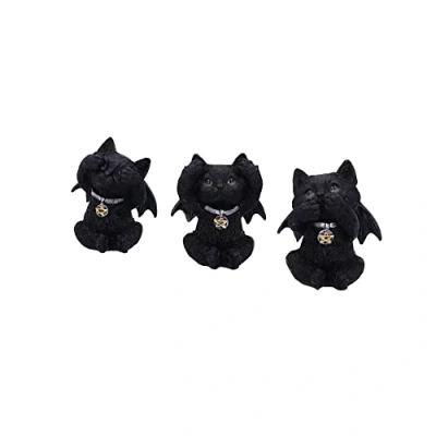 Imagen de Nemesis Now Tres Figuras de Vampiro Sabio 9 cm, Resina, Negro, Gato Vampiro, sabios, Regalo Bruja, decoración Halloween, Fundido en la Mejor