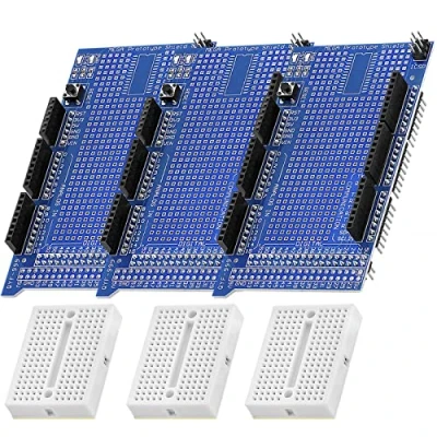 Imagen de AZDelivery 3 x Prototype Shield con Mini Breadboard Compatible Arduino y Mega 2560 R3 E Book Incluido!