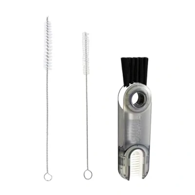 Imagen de Cepillo de Limpieza, Limpieza Multifunción 3 en 1 y 2 Pcs Cepillos Paja, Hendiduras, Botellas Agua, Paja