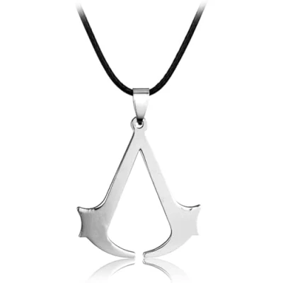 Imagen de WJJKG Collar De Assassin&#039;s Creed Colgante Doble Cuchillo Joyería Personalidad Simple, Grande, Acero inoxidable, No aplicable