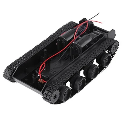 Imagen de Walfront Kit de Bricolaje Plataforma Coche Inteligente con chasis Tanque Robot plástico Ligero absorción Impactos Motor 130 3V 7V para vehículo grabación WiFi Vedio