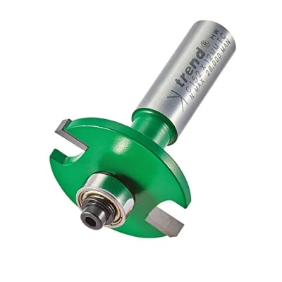 Imagen de Trend Fresadora de corte guiado CraftPro, broca router, vástago 1/4 pulgadas, diámetro 6.35 mm y longitud 25.4 mm, punta carburo tungsteno, C168X1/4TC