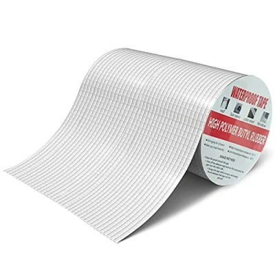 Imagen de 20cmX 5m Cinta de Goma Butilo, Butilo Impermeable Autoadhesiva para Grieta Superficial Casas, Fuga Agua y Reparación Tuberías