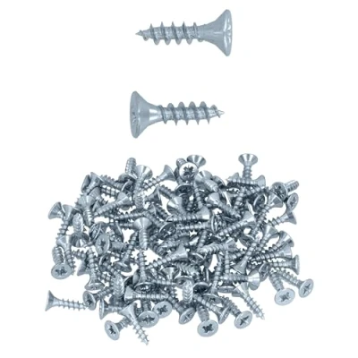 Imagen de HELPMATE Tornillos de conexión madera galvanizados 4,0 x 16 mm 100 unidades universales cabeza avellanada con accionamiento PZ2 y rosca completa para aglomerado
