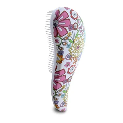 Imagen de Cepillo de cabello LIM HAIR TANGLIM ECON. Desenredante sin tirones y romper el cabello. Dureza: Firme (FLOWERS)