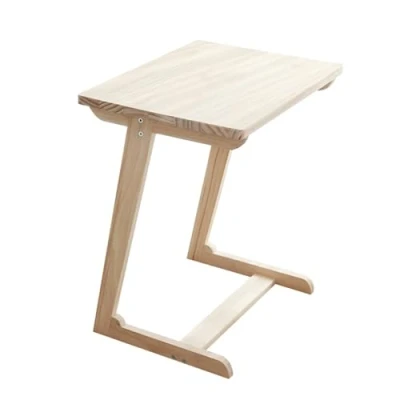 Imagen de Mesa Auxiliar En Forma De C, Para TV, Madera Portátil, Centro Pequeña Sofá, Mesilla Noche, Estilo Rústico Salón, Dormitorio ( Size : 40x50cm )