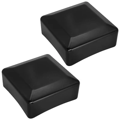 Imagen de SKIR&#039;CO (2 piezas) Tapas para Postes de Valla, Cuadradas 80 x mm Negras Plástico Color Negro RAL 9005