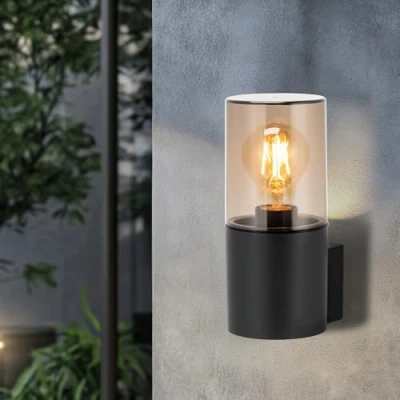 Imagen de Miratic Luminaria de Jardín IP54 Lampara Pared E27 Aplique Exterior 15W Luz para Iluminación Externa Resistente al Agua y Polvo Bombilla no Incluida (Sin sensor movimiento)