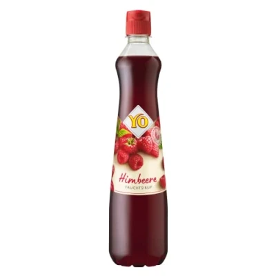 Imagen de YO Sirup Frambuesa (1 x 700 ml) Botella única que produce hasta 6 litros de bebida preparada sin edulcorantes, colorantes ni conservantes vegano