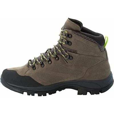 Imagen de Jack Wolfskin Rebellion Texapore Mid M, Zapatillas para Caminar Hombre, marrón y Rojo, 42 EU