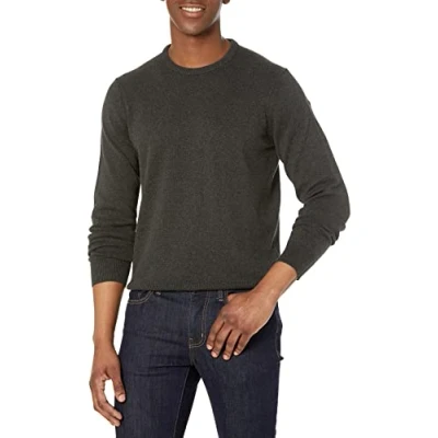 Imagen de Amazon Essentials Jersey de cuello redondo (Disponible en Tallas Grandes) Hombre, Carbón Mezcla, L