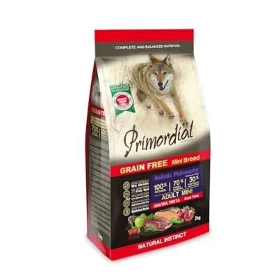 Imagen de PRIMORDIAL Pienso Holistic Grain Free Mini Adult Trout &amp; Duck 2Kg