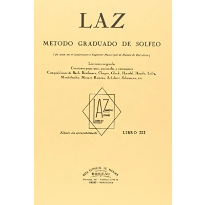 Imagen de Laz Libro III: Método graduado de Solfeo
