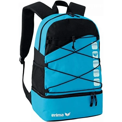 Imagen de erima 723574 Mochila Multifunción con Compartimento Inferior, Curacao/Negro, 1