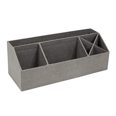 Imagen de Bigso Box of Sweden Elisa Organizador de escritorio con 4 compartimentos, lienzo y papel, color gris