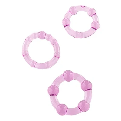 Imagen de Vibrador Juego tres anillos pene lila de SevenCreations