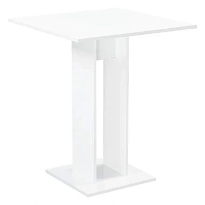 Imagen de [en.casa] Mesa de Comedor Lindesnes 65 x 78 cm Cocina o Salón Cuadrada Bar Bistro Blanco Alto Brillo