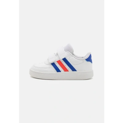Imagen de adidas Breaknet Lifestyle Court Two strap Hook and loop, Zapatillas Unisex bebé, Ftwr White Lucid Blue Bright Red, 19 EU
