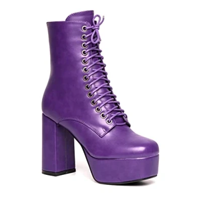 Imagen de LAMODA Own It, Bota de Tobillo Mujer, Purple PU, 37 EU