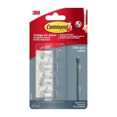Imagen de Command Clips para Cables Redondos Transparentes 17017CLR, Incolora, Pequeño