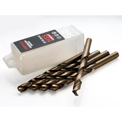 Imagen de Ferrcan Brocas para metal HSS DIN338 M35 5% cobalto Turbomax taladrar en acero inoxidable, hierro y otros metales paquete de 5 unidades por medida (10mm)