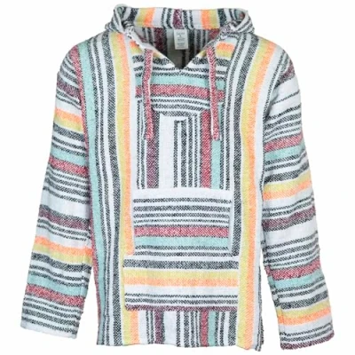 Imagen de Siesta Baja Sudadera con Capucha Mexicana Hippie Festival Jumper para Hombre y Mujer (Raya de Azúcar, XXL)