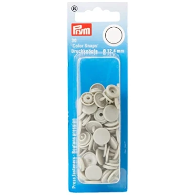 Imagen de Prym Sujetadores de Prensa, Poliéster, Gris, 12,4 mm