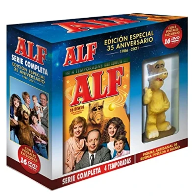 Imagen de Pack FIGURA + ALF Serie Completa Temporadas 1 4 (16 DVDs ) Edicion Especial Digipack Postales