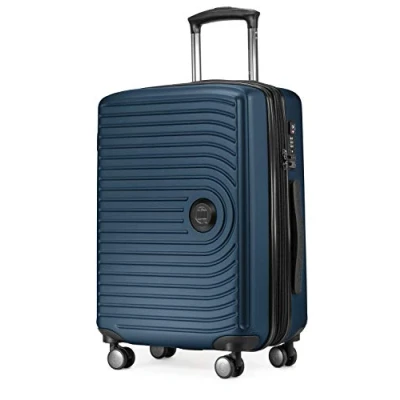 Imagen de HAUPTSTADTKOFFER Mitte Maleta Rígida Mediana, TSA, 4 Ruedas, Equipaje Facturable con Ampliación de Volumen 8 cm, 68 88 L, Azul Oscuro