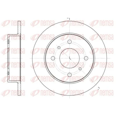 Imagen de REMSA 6200.00 Disco de freno Eje trasero 258, 258 10 4 macizo NISSAN: Almera II Hatchback, Primera Berlina, 2 Limousine, FIAT: 500 Hatchback
